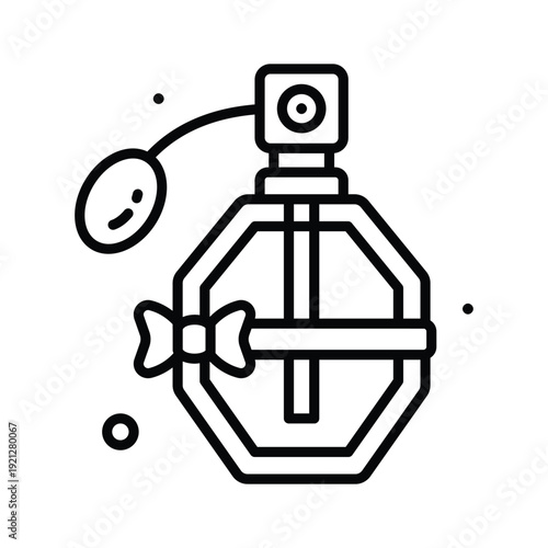 A well designed line icon representing perfume bottle for fragrance