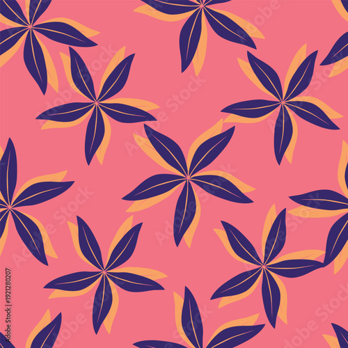 Seamless pattern from bouquet cute floral Traditional ornament yellow floral pattern,Abstract seamless simple floral pattern. Flower pattern. Spring pattern. used for textile, wallpaper, card 
