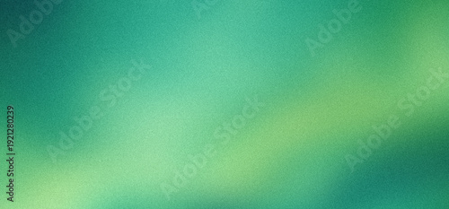 Schilderij op canvas Abstract teal and lime green gradient background with soft bokeh effect and subtle grain texture, creating a smooth, ethereal blur