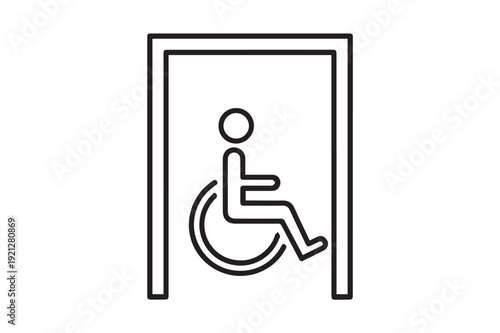 Wheelchair Accessible Doorway Symbol