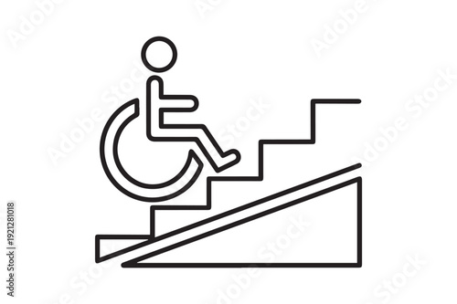 Accessible ramp and stairs for wheelchairs