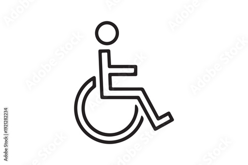 Universal Access Wheelchair Line Icon