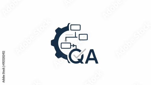Quality Assurance Gear Logo Design Concept.