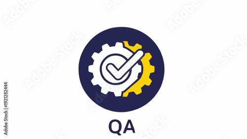 Quality Assurance Logo with Checkmark Gear.