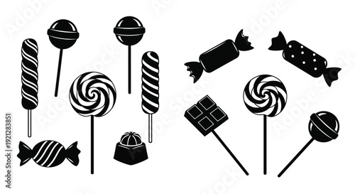 Black and white candy collection a distinctive silhouette