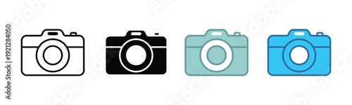 camera icon vector set
