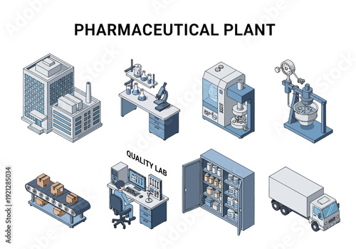 Modern Pharmaceutical Manufacturing Plant Featuring Advanced Equipment and Production Lines