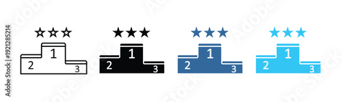 icon winner, achievement, champion, success vector set