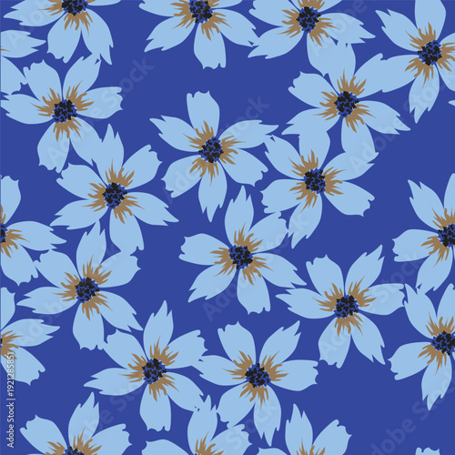 Seamless pattern from bouquet cute floral Traditional ornament yellow floral pattern,Abstract seamless simple floral pattern. Flower pattern. Spring pattern. used for textile, wallpaper, card 

