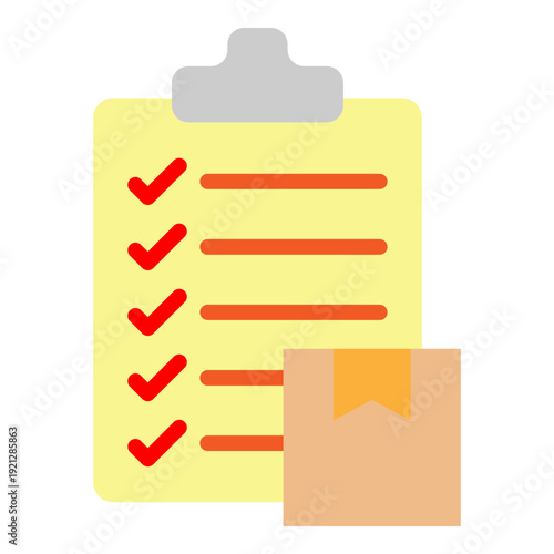 Stock Check Vector Flat Icon Design