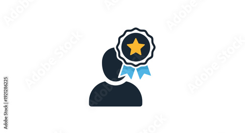 Award Winner Silhouette Icon Graphic.