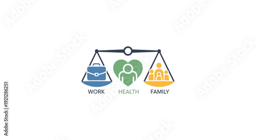 Balance Between Work Health and Family Life.
