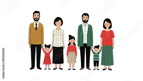 multigenerational family standing together smiling