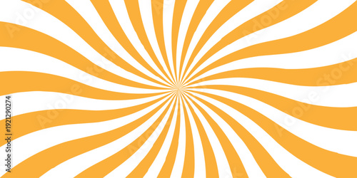 Vector sunray stripe background. Light sunburst glowing background. Sunburst pattern summer social banner. vector illustration pattern beam rays. Spiral radial striped backdrop design.