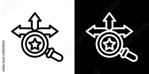 Opportunity Icon Of Line Black And White Style Vector illustration
