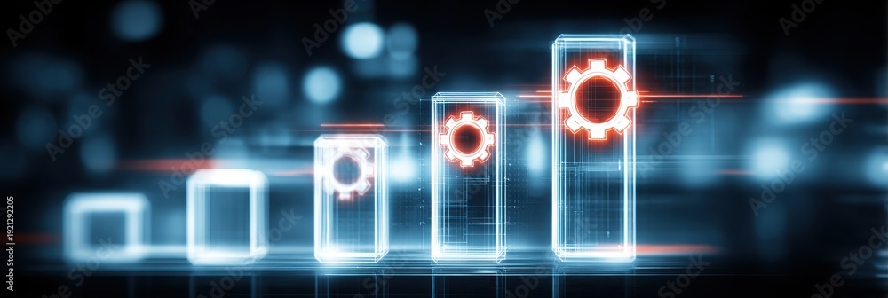 Fototapeta premium Performance frameworks integrate productivity, output, efficiency metrics, utilization limits, capacity planning, and consistency