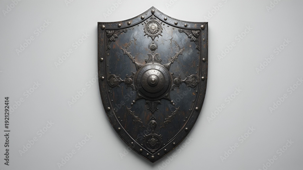 Fototapeta premium war shield can isolated