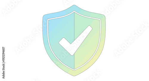 Secure Shield with Checkmark Icon - Safety and Protection Concept