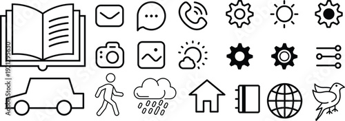 Education and global communication concepts flat design vector illustration