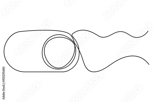 Minimal wall light switch one line drawing home electricity concept
