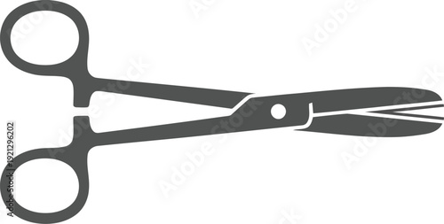 Surgical instrument vector clip art medical clamp tool healthcare equipment graphic design element vector