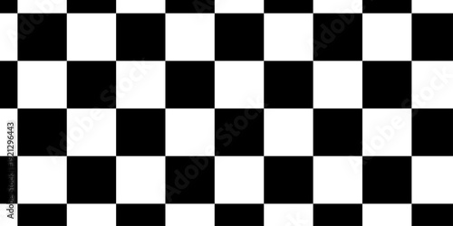 Chessboard pattern with black and white color. Black white finish line icon with checkered flag pattern. Simple black and white checkered abtract background. Black white checkerboard seamless pattern.