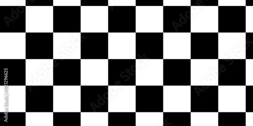 Chessboard pattern with black and white color. Black white finish line icon with checkered flag pattern. Simple black and white checkered abtract background. Black white checkerboard seamless pattern.