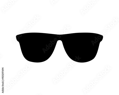 Classic wayfarer style sunglasses silhouette isolated. Vector