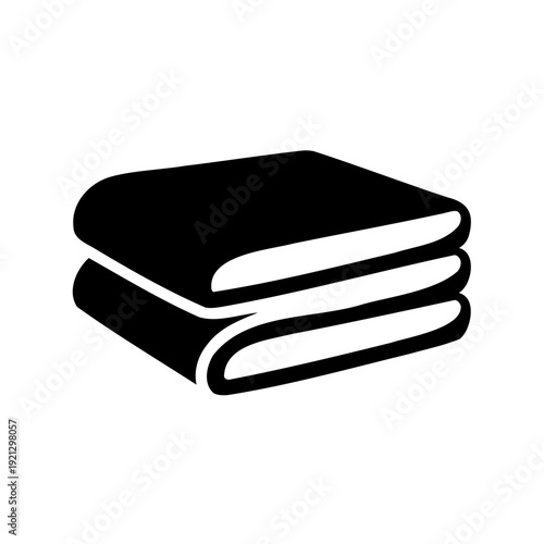 Stacked folded clean towels flat graphic icon vector design. Vector