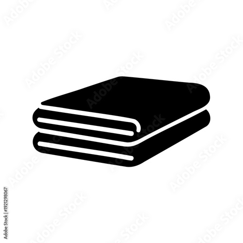 Stacked folded towels icon. clean laundry silhouette Vector