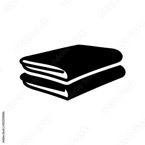 Stacked folded towels icon, simple minimalist graphic Vector