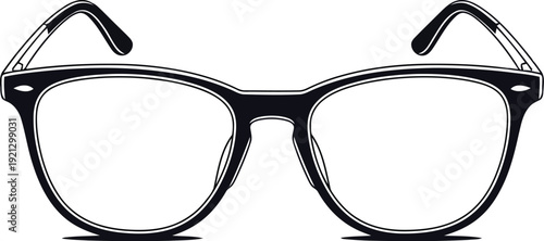 Stylish tortoiseshell eyeglasses frame modern optical glasses clear lenses fashion accessory vector