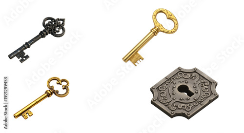 set of golden keys