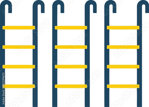 Abstract modern geometric ladder elements set minimalist design vector art progression growth concept vector