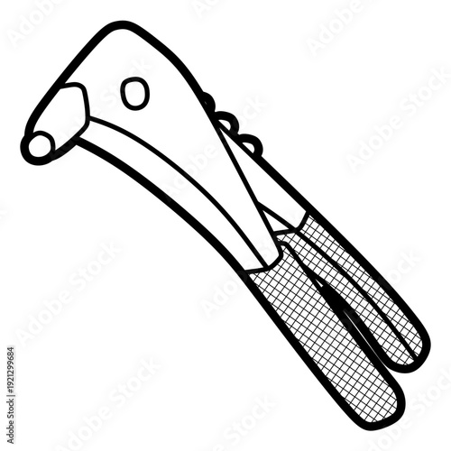rivet pliers image, editable lines