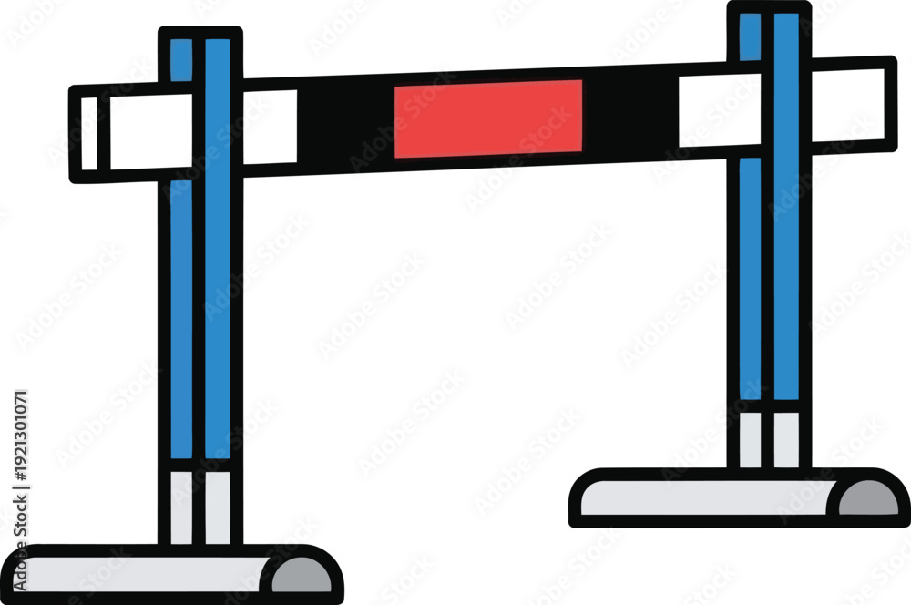 Obraz premium Equestrian horse jumping obstacle barrier competition athletic sport event vector