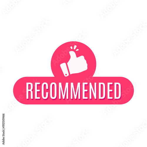 Wallpaper Mural Recommended product badge with thumbs up icon design for advertising purposes Torontodigital.ca