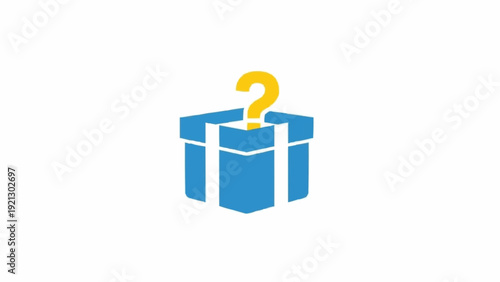 Foto Mystery Gift Box with Question Mark.