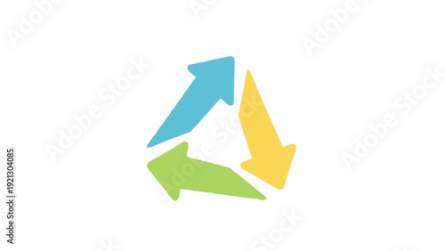 Free Download Recycling symbol with three arrows. - GFXLoad