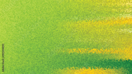A vibrant and lush green field with subtle yellow stripes