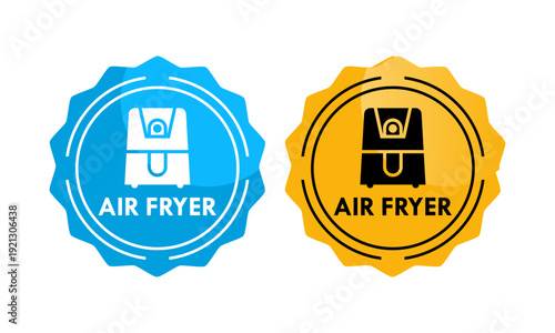 Airfryer design logo template illustration