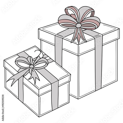 Two beautifully wrapped gift boxes with ribbons and bows.