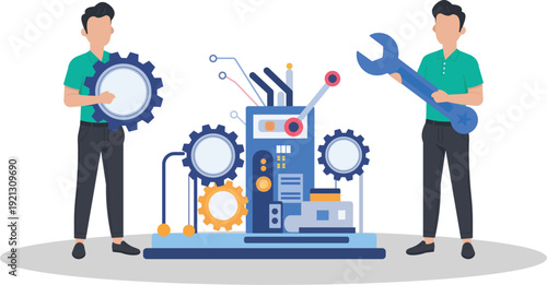 Technical Engineering Maintenance and Industrial Repair Team Support