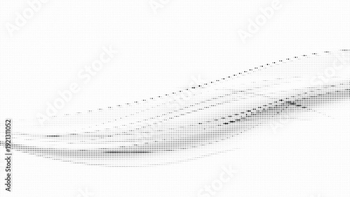 Abstract halftone pattern with gradient effect on white background