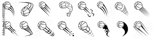 Basketball icon vector set. Basketball ball Illustration sign collection. Sport symbol. Three pointer logo.