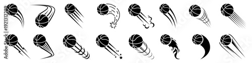 Basketball icon vector set. Basketball ball Illustration sign collection. Sport symbol. Three pointer logo.