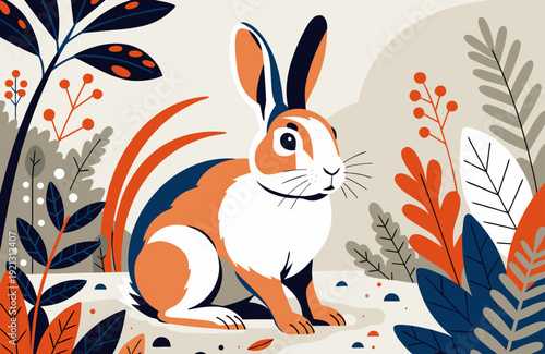 Cute wild European rabbit Oryctolagus cuniculus close up in natural environment Czech Republic Europe detailed wildlife portrait soft light