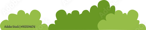 Cartoon Bushes and Shrubs Greenery Illustration,