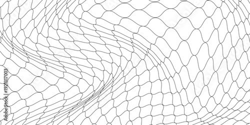 Abstract curved abstract net pattern. Seamless design for sportswear or equipment like soccer goals, volleyball nets simple