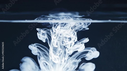 Ink Droplets Transforming into Flowing Light Patterns in Cinematic 4K